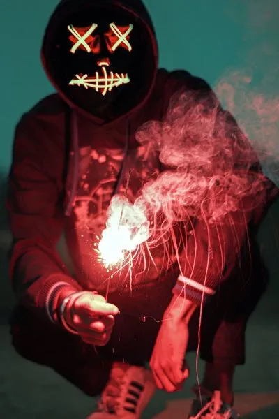 image of a Halloween Costume Involving Sparklers